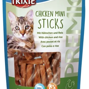 Sparpaket 2 x 50 g Trixie Premio Chicken Mini Sticks mit Hühnchen und Reis Katzen Snack Günstig